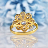 Ellibelle Jewellery Vintage Diamond 18ct Gold Daisy Cluster Engagement Ring (2.20ct)