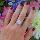 Ellibelle Jewellery Vintage Diamond 18ct Gold Daisy Cluster Engagement Ring (2.20ct)