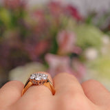 Ellibelle Jewellery Vintage Diamond 18ct Gold Daisy Cluster Ring (1.00ct)