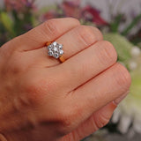 Ellibelle Jewellery Vintage Diamond 18ct Gold Daisy Cluster Ring (1.00ct)
