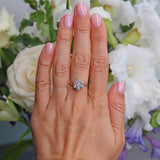 Ellibelle Jewellery Vintage Diamond 18ct Gold Daisy Cluster Ring (1ct)