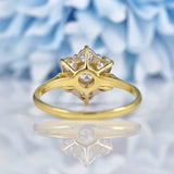 Ellibelle Jewellery Vintage Diamond 18ct Gold Daisy Cluster Ring (1ct)