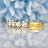 Ellibelle Jewellery Vintage Diamond 18ct Gold Five-Stone Band Ring (0.75cts)