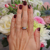 Ellibelle Jewellery Vintage Diamond 18ct Gold Nine-Stone Bypass Ring