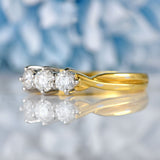 Ellibelle Jewellery Vintage Diamond 18ct Gold Three-Stone Engagement Ring (0.50cts)