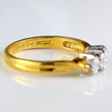 Ellibelle Jewellery Vintage Diamond 18ct Gold Three-Stone Engagement Ring (0.50cts)