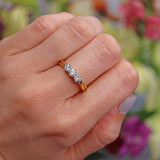 Ellibelle Jewellery Vintage Diamond 18ct Gold Three-Stone Engagement Ring (0.50cts)