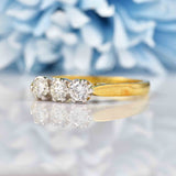Ellibelle Jewellery Vintage Diamond 18ct Gold Three-Stone Engagement Ring (0.60ct)
