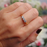 Ellibelle Jewellery Vintage Diamond 18ct Gold Three-Stone Engagement Ring (0.60ct)