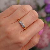 Ellibelle Jewellery Vintage Diamond 18ct Gold Three-Stone Engagement Ring (0.75cts)