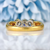 Ellibelle Jewellery Vintage Diamond 18ct Gold Three-Stone Engagement Ring (0.75cts)