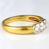 Ellibelle Jewellery Vintage Diamond 18ct Gold Three-Stone Engagement Ring (0.75cts)