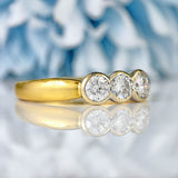 Ellibelle Jewellery Vintage Diamond 18ct Gold Three-Stone Engagement Ring (0.75cts)