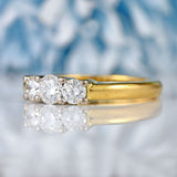 Ellibelle Jewellery Vintage Diamond 18ct Gold Three-Stone Engagement Ring (0.80cts)