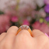 Ellibelle Jewellery Vintage Diamond 18ct Gold Three-Stone Engagement Ring (0.80cts)