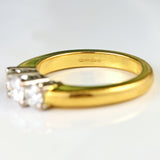 Ellibelle Jewellery Vintage Diamond 18ct Gold Three-Stone Engagement Ring (0.80cts)