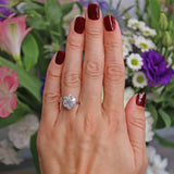 Ellibelle Jewellery Vintage Diamond 18ct White Gold Cluster Engagement Ring (1.40cts)