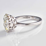 Ellibelle Jewellery Vintage Diamond 18ct White Gold Cluster Engagement Ring (1.40cts)