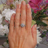 Ellibelle Jewellery Vintage Diamond 18ct White Gold Cluster Engagement Ring (1.65ct)