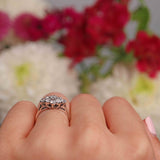 Ellibelle Jewellery Vintage Diamond 18ct White Gold Cluster Ring (0.95ct)