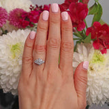 Ellibelle Jewellery Vintage Diamond 18ct White Gold Cluster Ring (0.95ct)