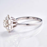 Ellibelle Jewellery Vintage Diamond 18ct White Gold Daisy Cluster Ring (1.25cts)