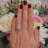 Ellibelle Jewellery Vintage Diamond 18ct White Gold Daisy Cluster Ring (1.25cts)