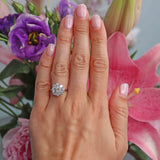 Ellibelle Jewellery Vintage Diamond 18ct White Gold Daisy Cluster Ring (1.45cts)