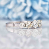 Ellibelle Jewellery Vintage Diamond 18ct White Gold Five-Stone Band Ring (1.30cts)