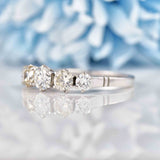 Ellibelle Jewellery Vintage Diamond 18ct White Gold Five-Stone Band Ring (1.30cts)