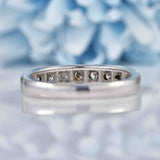 Ellibelle Jewellery Vintage Diamond 18ct White Gold Half Eternity Band Ring (0.45ct)