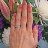 Ellibelle Jewellery Vintage Diamond 18ct White Gold Half Eternity Band Ring (0.45ct)