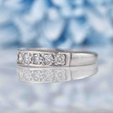Ellibelle Jewellery Vintage Diamond 18ct White Gold Half Eternity Band Ring (0.45ct)