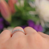 Ellibelle Jewellery Vintage Diamond 18ct White Gold Half Eternity Band Ring (0.45ct)