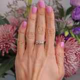 Ellibelle Jewellery Vintage Diamond 18ct White Gold Three-Stone Engagement Ring (1.24cts)