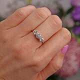 Ellibelle Jewellery Vintage Diamond 18ct White Gold Three-Stone Engagement Ring (1.24cts)
