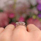 Ellibelle Jewellery Vintage Diamond 18ct White Gold Three-Stone Engagement Ring (1.24cts)