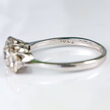Ellibelle Jewellery Vintage Diamond 18ct White Gold Three-Stone Engagement Ring (1.24cts)
