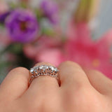 Ellibelle Jewellery Vintage Diamond 18ct White Trilogy Engagement Ring (1.60cts)