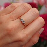 Ellibelle Jewellery Vintage Diamond Gold & Platinum Two-Stone Ring (0.50cts)
