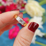 Ellibelle Jewellery Vintage Emerald-Cut Diamond 18ct Gold Three-Stone Engagement Ring (1.00ct)