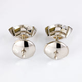 Ellibelle Jewellery Vintage Marquise-Cut Diamond & Platinum Stud Earrings (1.30cts)