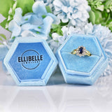 Ellibelle Jewellery Vintage Millenium Sapphire & Diamond 18ct Gold Cluster Ring