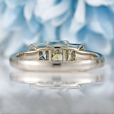 Ellibelle Jewellery Vintage Millennium Princess-Cut Diamond Platinum Three-Stone Engagement Ring (2.20cts)