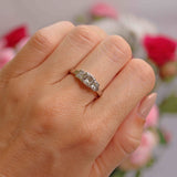 Ellibelle Jewellery Vintage Millennium Princess-Cut Diamond Platinum Three-Stone Engagement Ring (2.20cts)