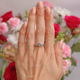 Ellibelle Jewellery Vintage Millennium Princess-Cut Diamond Platinum Three-Stone Engagement Ring (2.20cts)