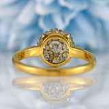 Ellibelle Jewellery Vintage Old-European-Cut Diamond 18ct Gold Platinum Cluster Ring (0.95cts)