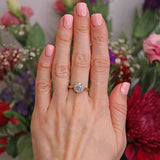 Ellibelle Jewellery Vintage Old-European-Cut Diamond 18ct Gold Platinum Cluster Ring (0.95cts)