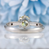 Ellibelle Jewellery Vintage Old-Mine-Cut Yellow Diamond Platinum Solitaire Engagement Ring (1.15cts)