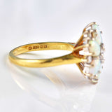 Ellibelle Jewellery Vintage Opal & Diamond 18ct Gold Cluster Ring By Cropp & Farr